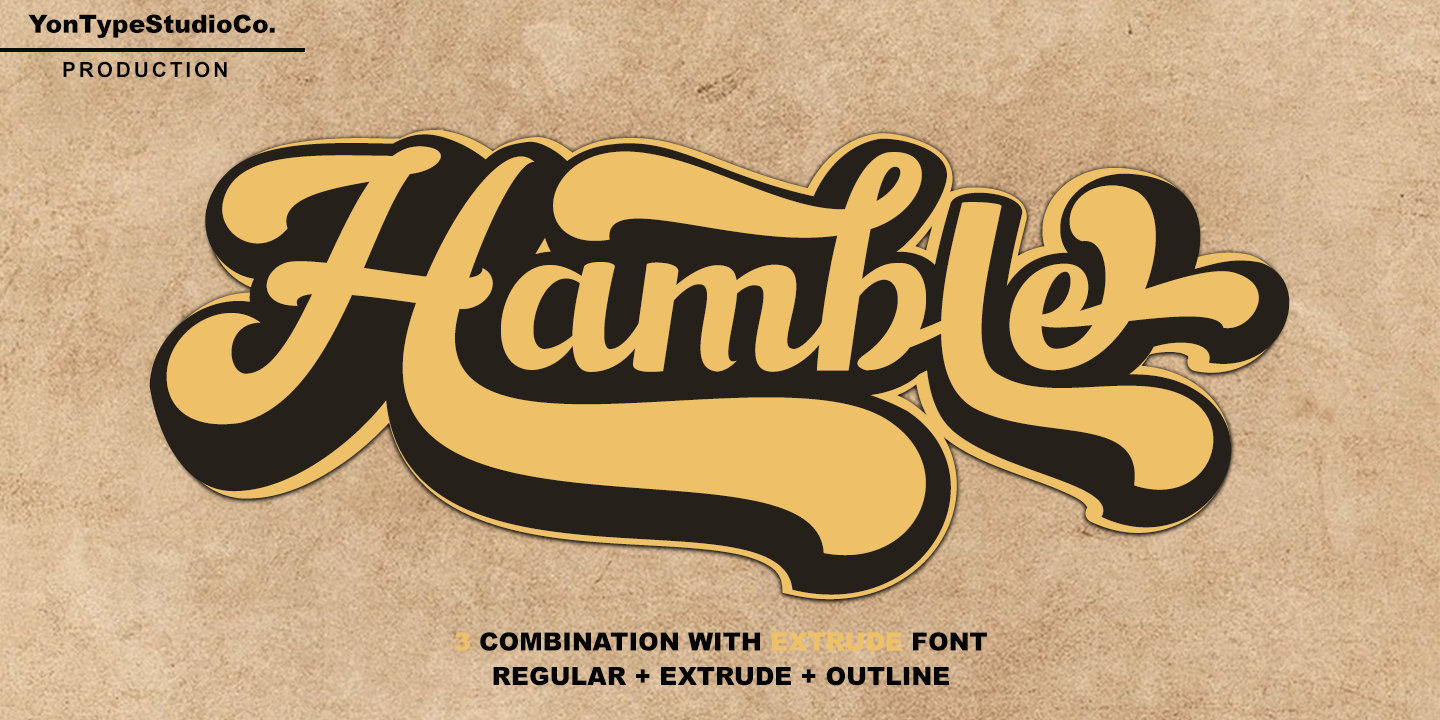 Пример шрифта Hamble